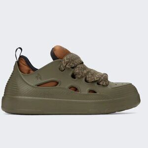 Lanvin Paris Men's Molded 2-in-1 Rubber Curb Sneaker Shoe, Taupe, Sizes